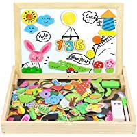 jerryvon Puzzle Magnetico Niños 160 Piezas de Madera Pizarra Magnética Infantil con Rompecabezas Caja Juguete Educativo…